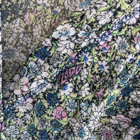 Zadig& Voltaire Betty Mousseline Liberty Garden Floral Wrap Dress, Mini, S - Picture 13 of 15